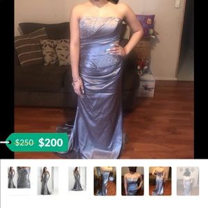 Silver prom dress